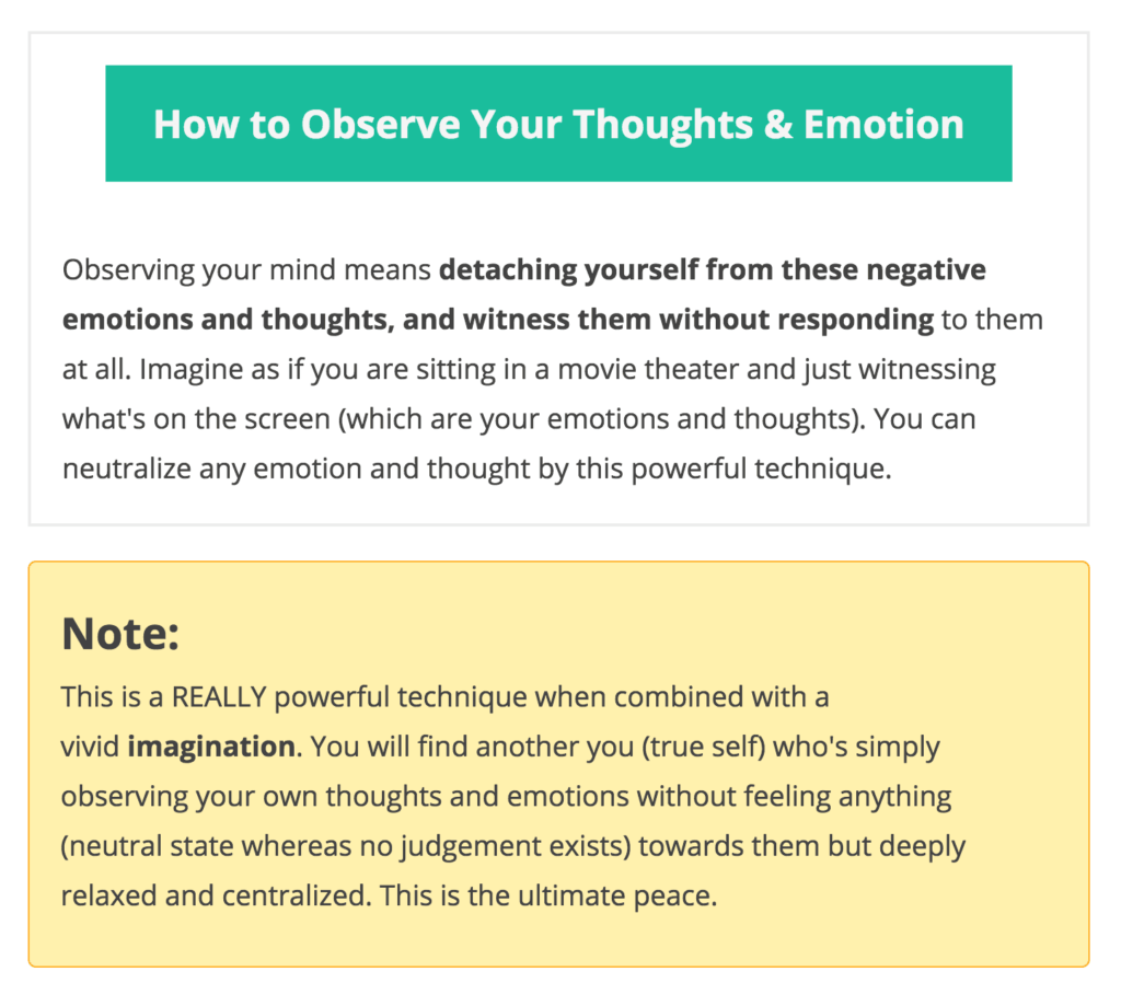 How to observe your thoughts